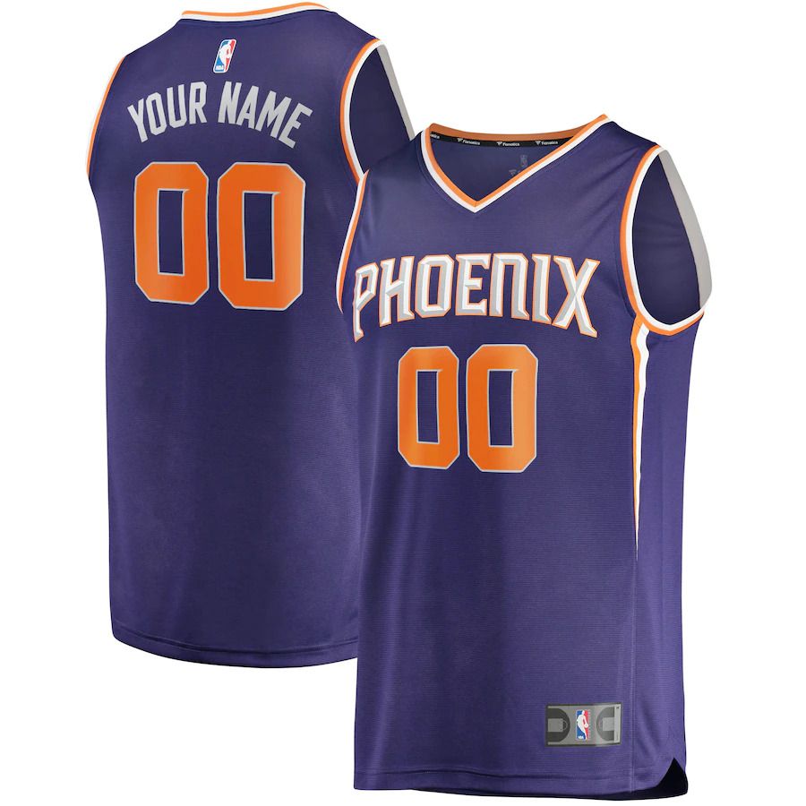 Men Phoenix Suns Fanatics Branded Purple Fast Break Custom Replica NBA Jersey->customized nba jersey->Custom Jersey